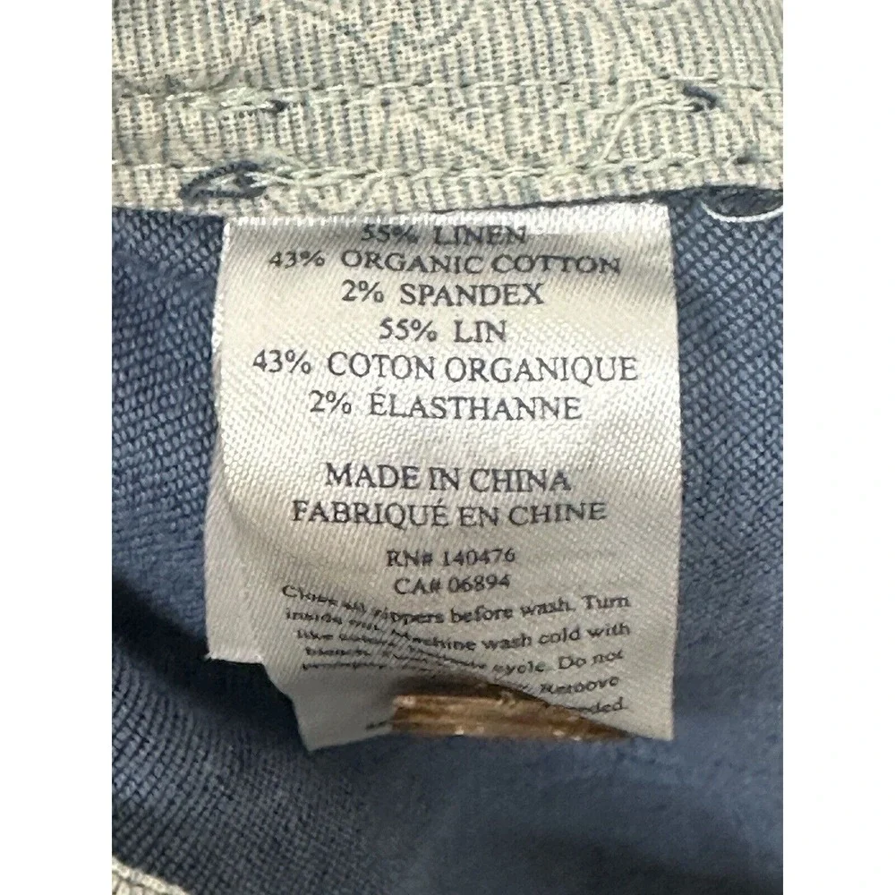 Faherty Tradewinds Short Mens 40 Blue Linen Blend Stretch Flat Front